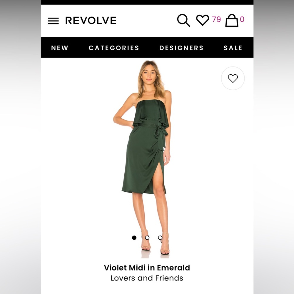 Lovers and Friends Violet Midi in Emerald! Size M! In Excellent Condition!